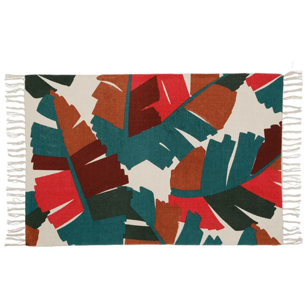Tapis rectangle en coton multicolore 120x80cm - Seguia