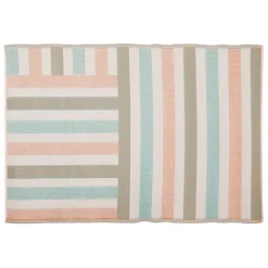 Tapis rectangle en plastique beige 180x120cm - Palma