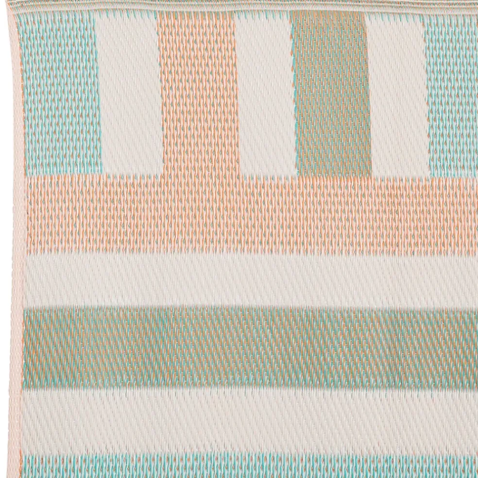 Tapis rectangle en plastique beige 180x120cm - Palma