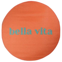 Tapis rond en plastique corail d120cm - Palma