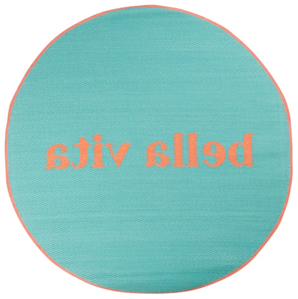 Tapis rond en plastique corail d120cm - Palma