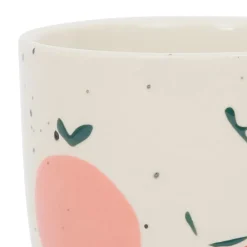 Tasse en grès moucheté blanc 17.5cl - Les Fruits