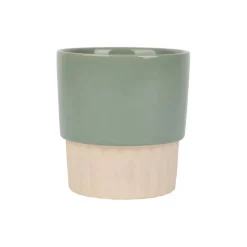 Tasse en grès sauge 25cl - cannelé
