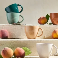 Tasse en grès sauge moucheté 33cl - Organic