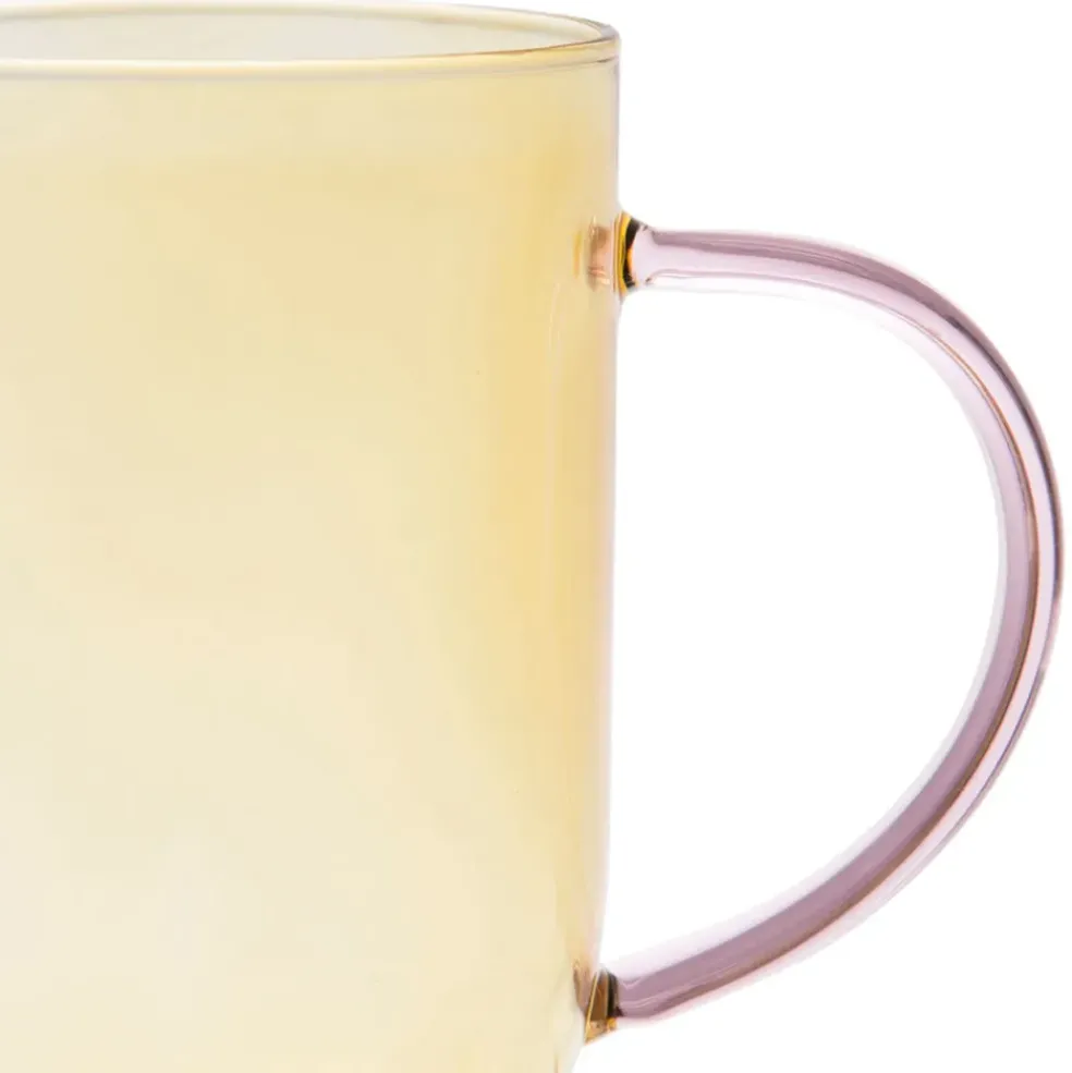 Tasse en verre borosilicate jaune clair 40cl - Funny