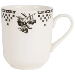 Tasse haute en faïence anthracite 34.5cl - Damier