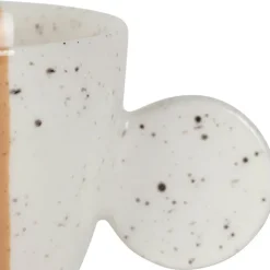 Tasses à thé x2 en grès sauge et nude moucheté 30cl - Aurore