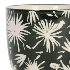 Tasses x4 palmier vert foncé 17.5cl en grès - palmea