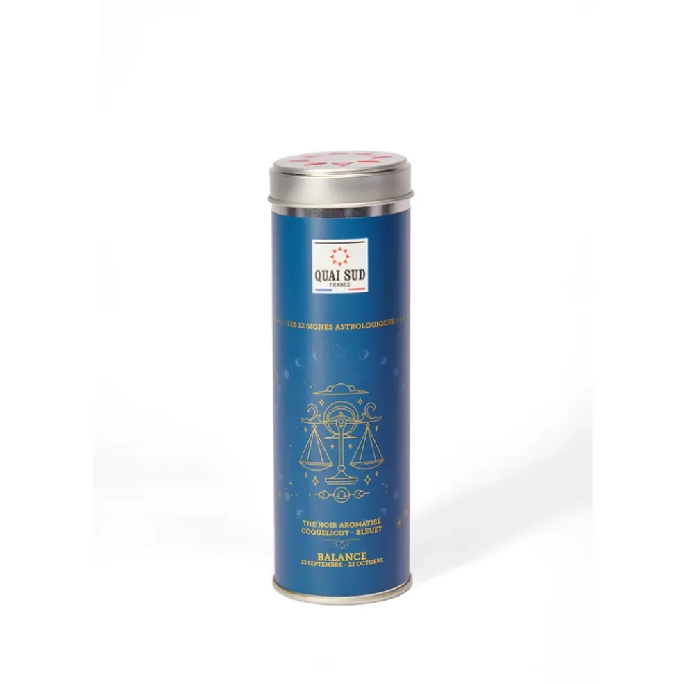 Thé de la balance (thé noir coquelicot-bleuet) boîte ronde 50 g