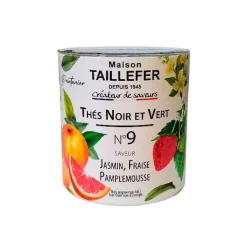 Thé noir thé vert jasmin fraise pamplemousse boite 60g - n°9