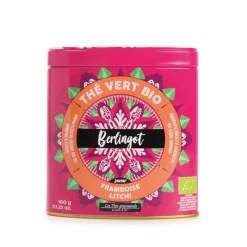Thé vert 100g - framboise - litchi- bio