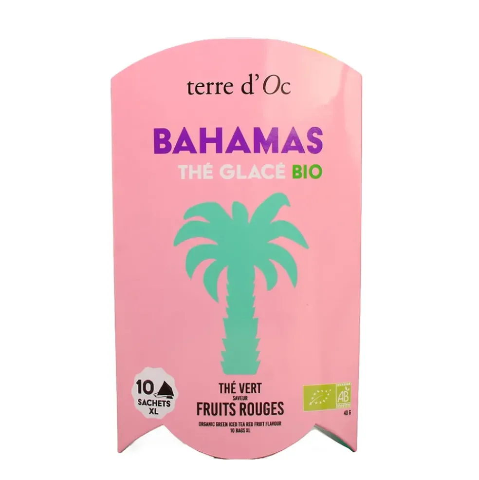 Thé vert glacé bio saveur fruits rouges bahamas