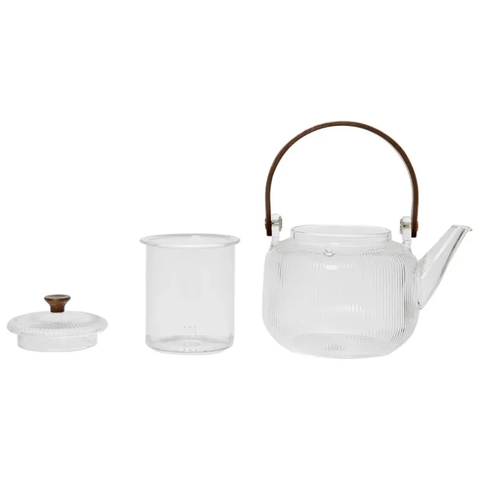 Theiere en verre borosilicate transparent 85cl - Manarola