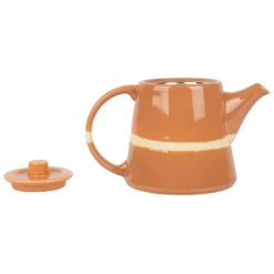 Théière avec filtre terracotta 1.1l en porcelaine - sweet leaves