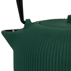 Théière en fonte émeraude avec filtre 1L - Tresse