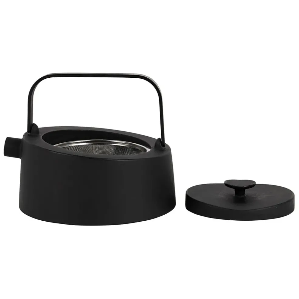 Théière en fonte noir avec filtre inox 90cl - Tipot-Arty