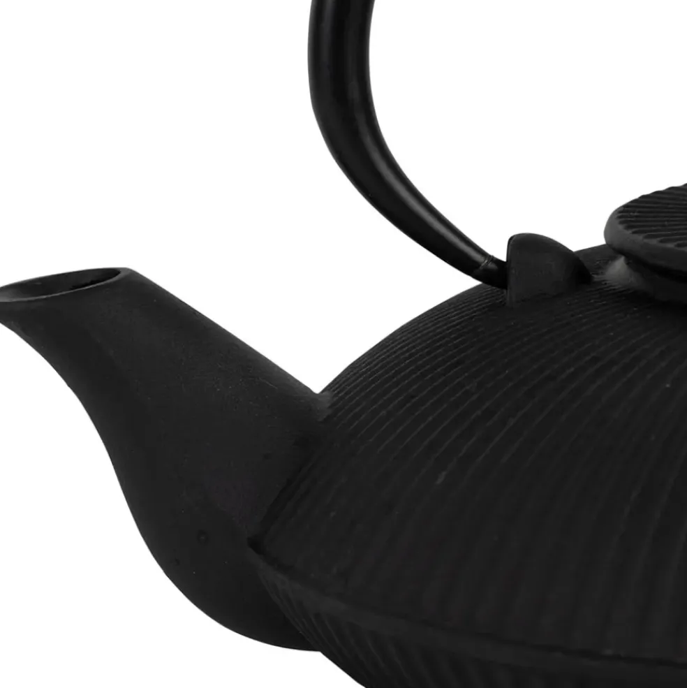 Théière en fonte noir avec filtre inox 75cl - Brin