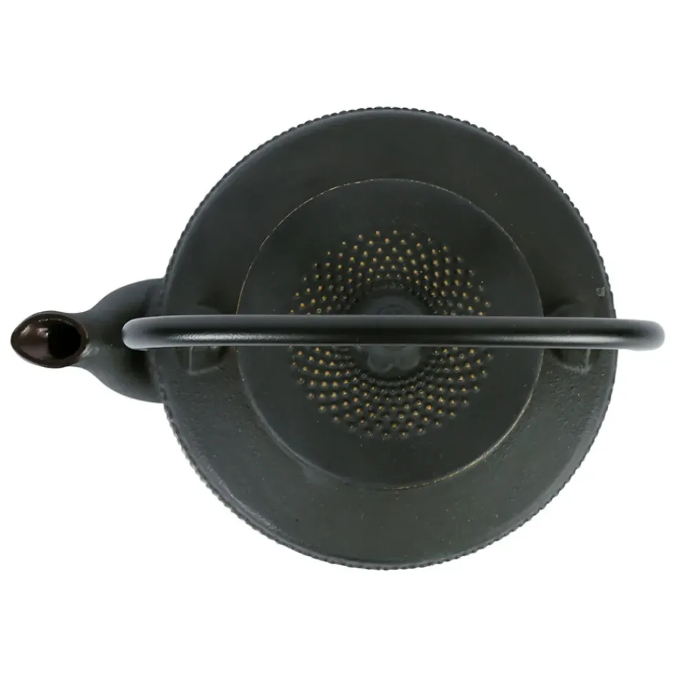 Théière en fonte noir et doré et filtre inox 1.6l - Point