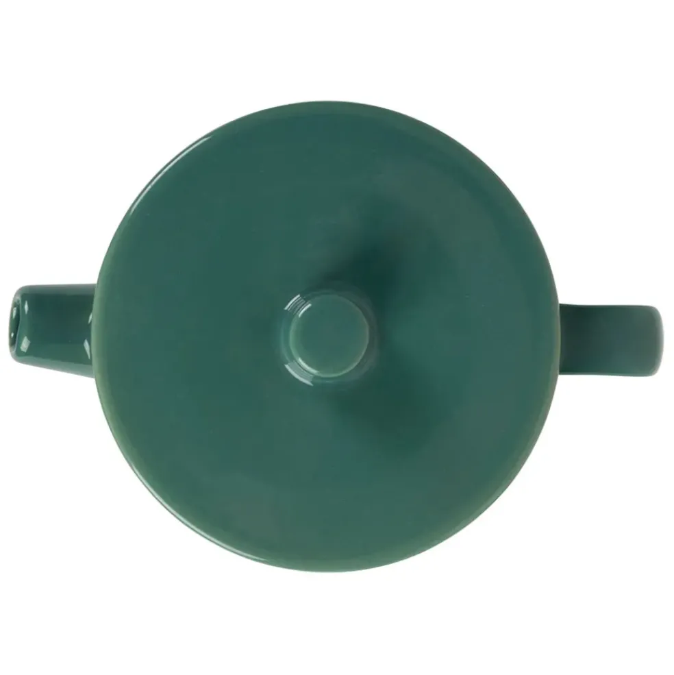 Théière en grès et inox émeraude 90cl - Cannelé