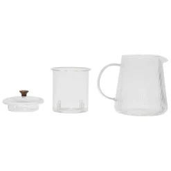 Théière en verre borosilicate transparent 1l - Manarola