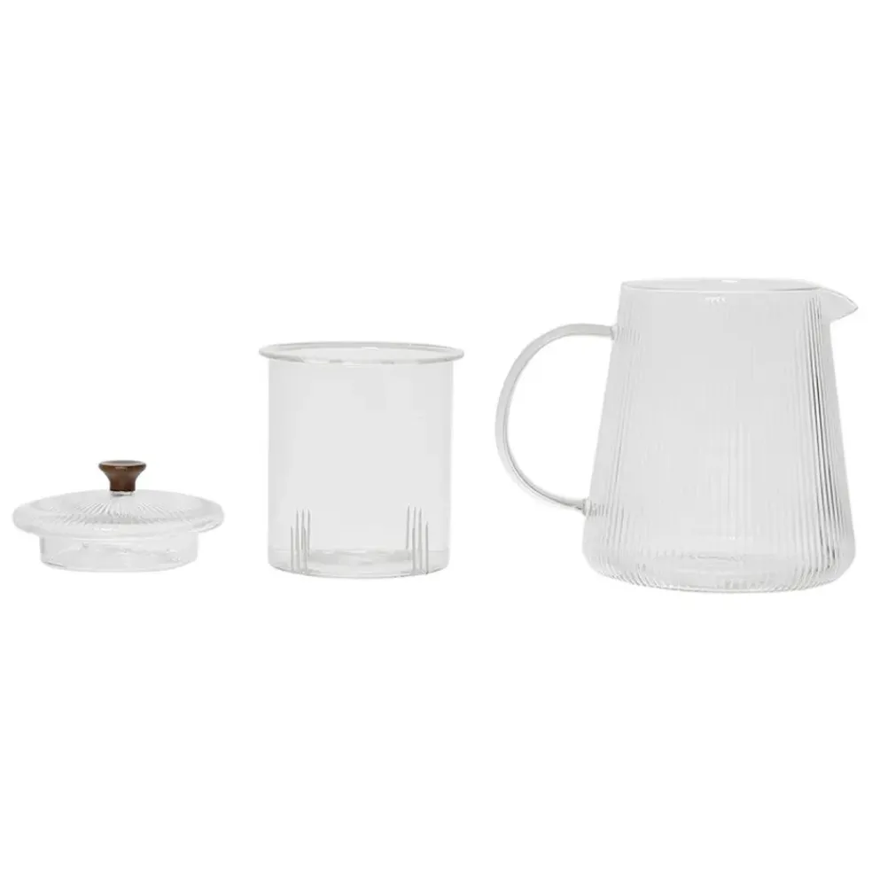 Théière en verre borosilicate transparent 1l - Manarola