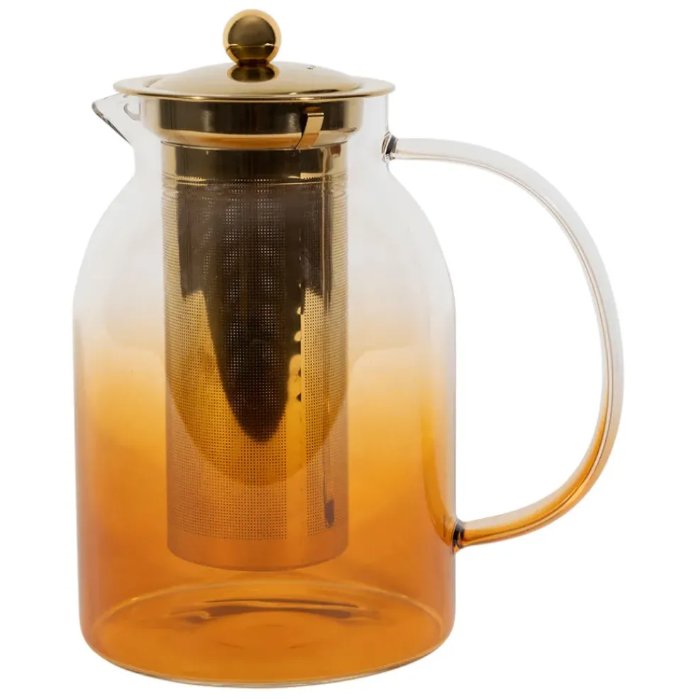Théière en verre borosilicate ambre 1.5L - Funky