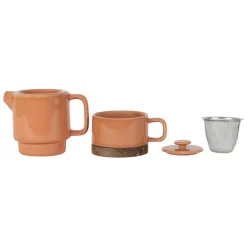 Théière solitaire en grès terracotta avec filtre 45cl - Nordika