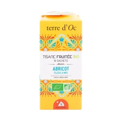 Tisane 15 sachets fruitée bio saveur abricot tilleul et miel