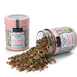 Tisane peche verveine orange sanguine- pot en métal - 70g ab