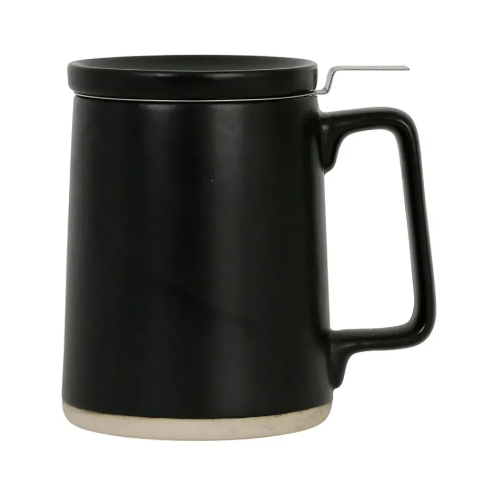 Tisaniere en grès avec filtre noir mat 50cl - Verde