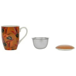 Tisanière en céramique moutarde avec filtre 37.5cl - Palmera