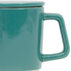 Tisanière en grès et inox émeraude 40cl - Cannelé