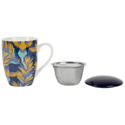 Tisanière en porcelaine idigo avec filtre inox 37.5cl - Mocoa