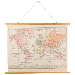 Toile monde rose et orange