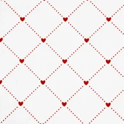 Torchon coeur en coton rouge 50x70cm - P'tit Cœur