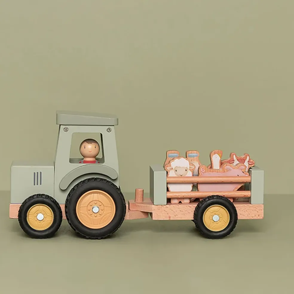 Tracteur avec remorque en bois - Little Farm