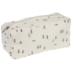 Trousse de toilette banquise en coton écru et gris - Sweetdream