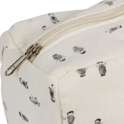 Trousse de toilette banquise en coton écru et gris - Sweetdream