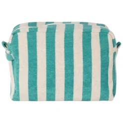 Trousse de toilette en coton et polyester émeraude - Palma