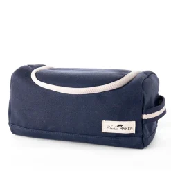 Trousse de toilette en tissu bleu marine recyclée - Kenai