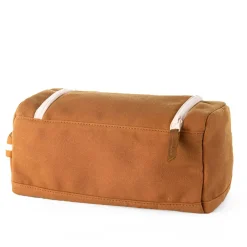 Trousse de toilette en tissu moutarde recycleée - Kenai
