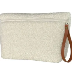 Trousse de voyage bouclette écru