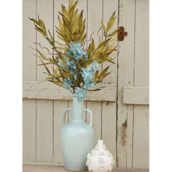 Vase amphore en grès blanc cassé h54cm - Mijas