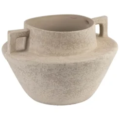 Vase blanc cassé d32xh21.5cm en terre cuite - gena