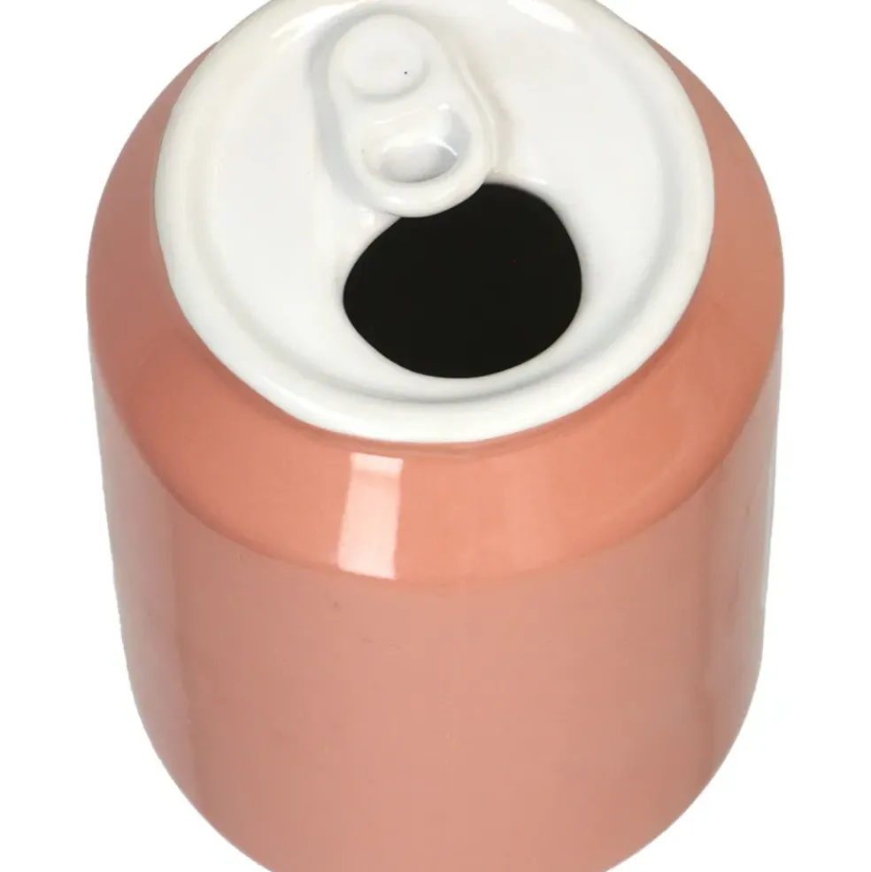 Vase canette fraise faïence fine d7xh11.3cm