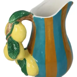 Vase citron dolomite multicolore 18x12x20cm