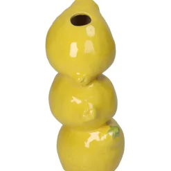 Vase citron jaune 10.5x8.5x19.5cm