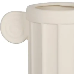 Vase colonne en grès blanc h35cm - Greeka