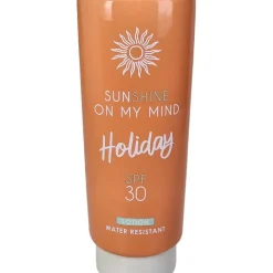 Vase crème solaire en faïence orange h20cm