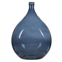 Vase dame jeanne en verre recyclé bleu 34l - Simplicity
